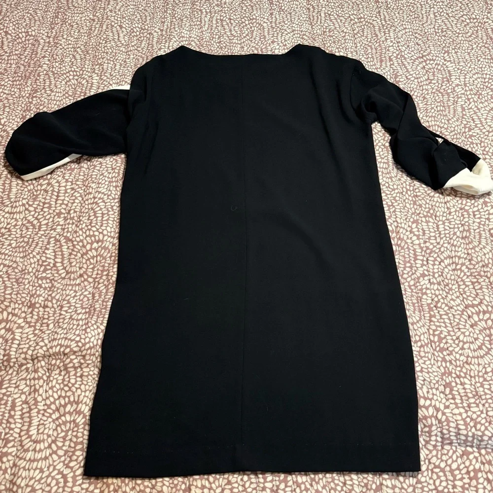 ✨ Marella Black & White Long Sleeve Shift Dress –‎ Size 10 ✨